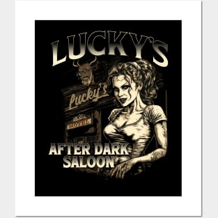 Lucky's After Dark Horror Dive Bar Posters and Art